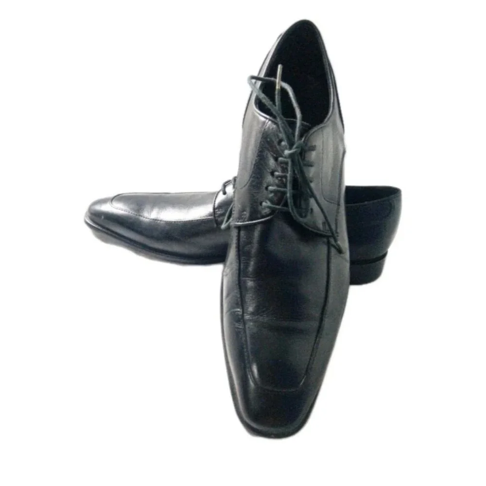 Hugo Boss Black Leather Dress Shoes  Men's Size 9